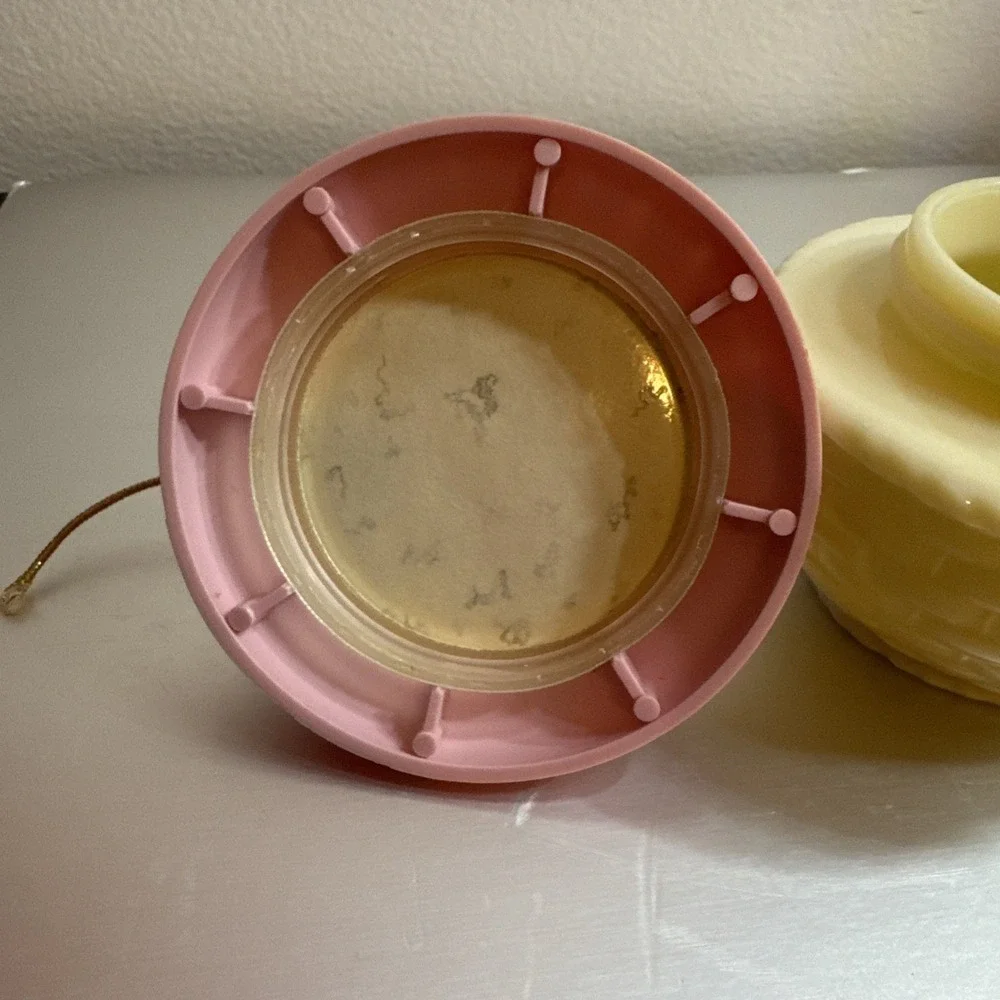 Vintage Avon Victorian Sewing Basket.‎ Roses Ceramic Jar Container Decanter